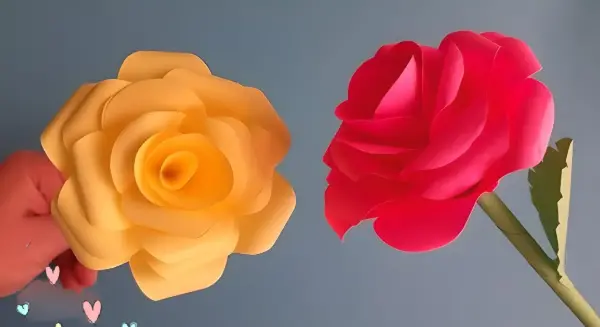 عکس کاردستی گل ساده با کاغذ رنگی