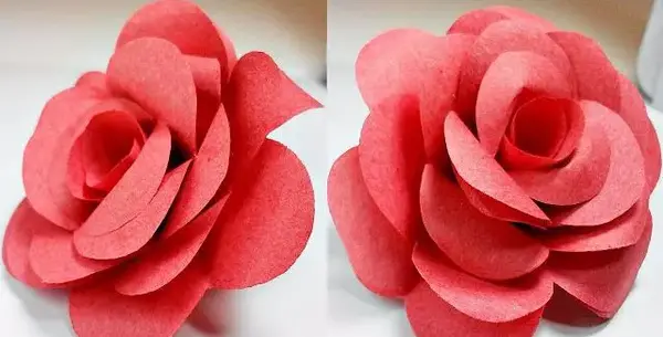 عکس گل با کاغذ رنگی ساده