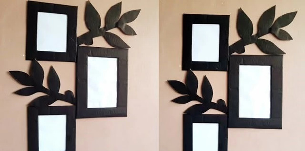 کاردستی قاب عکس ساده با کاغذ رنگی
