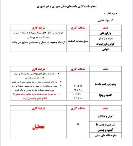 عکس ساعت کاری مغازه
