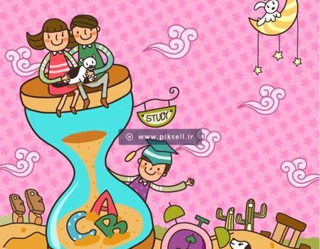 عکس کاریکاتوری ساعت