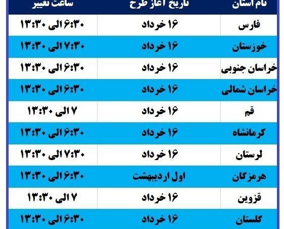 عکس تغییر ساعت کاری