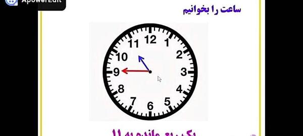 عکس ساعت یک ربع مانده به ۸