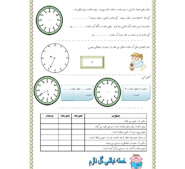 عکس ساعت یک ربع مانده به ۸