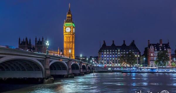 عکس زیبا از برج ساعت لندن
