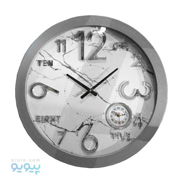 عکس ساعت دیواری گرد سفید