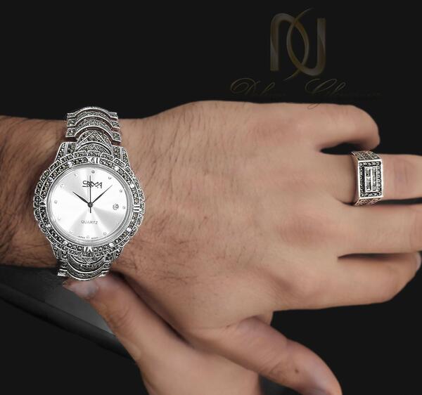 عکس ساعت ست نقره ای