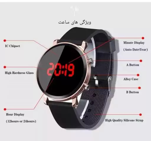 عکس ساعت دیجیتالی گرد