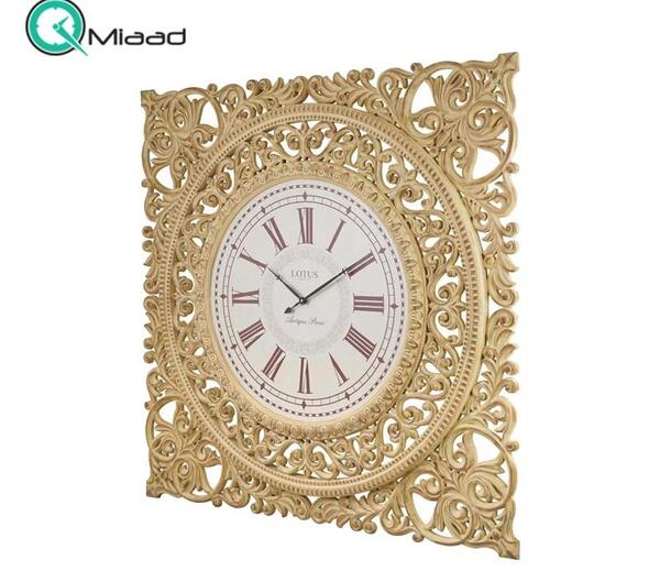 عکس ساعت دیواری منبت چوبی