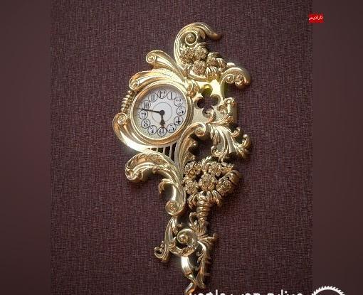 عکس ساعت دیواری منبت چوبی