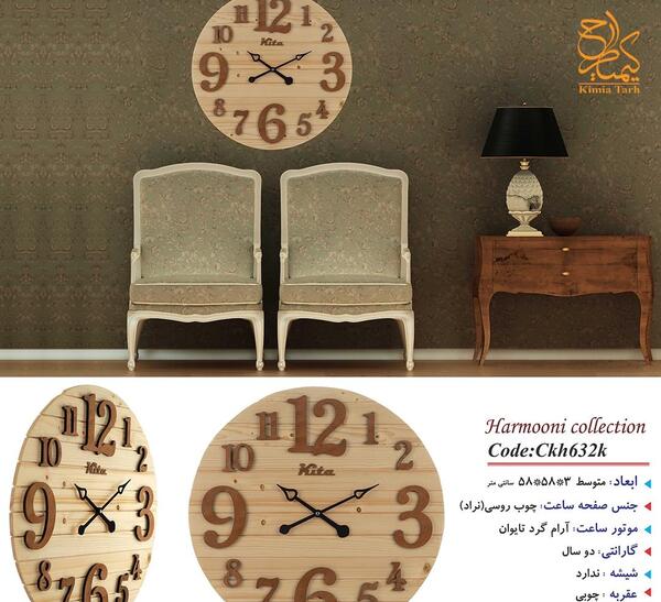 عکس صفحه ساعت دیواری بدون عقربه