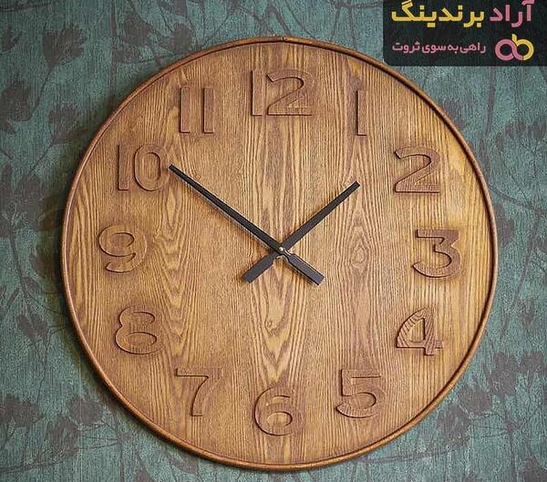 عکس ساعت دیواری جدید و شیک چوبی