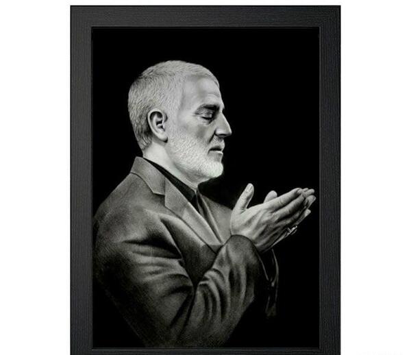 عکس سیاه و سفید سردار سلیمانی