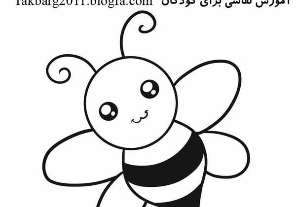 عکس نقاشی سیاه و سفید کودکانه
