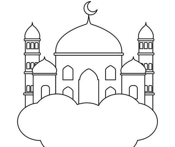 عکس مسجد ساده برای نقاشی