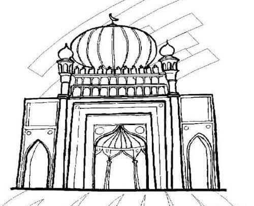 عکس مسجد ساده برای نقاشی