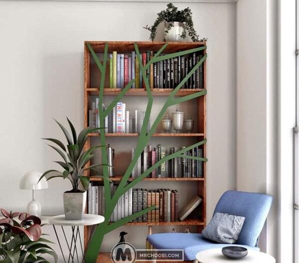 عکس کتابخانه ساده برای اتاق