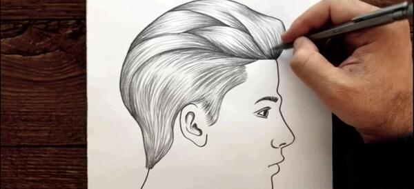 عکس نقاشی ساده مرد
