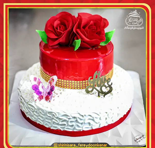 عکس کیک ساده سالگرد ازدواج