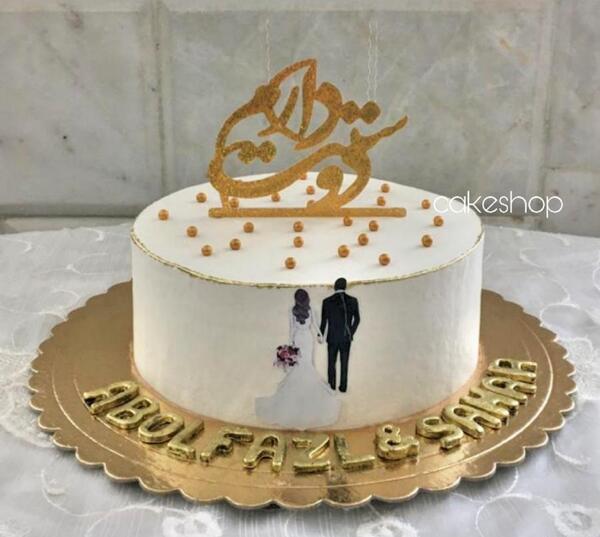 عکس کیک ساده سالگرد ازدواج