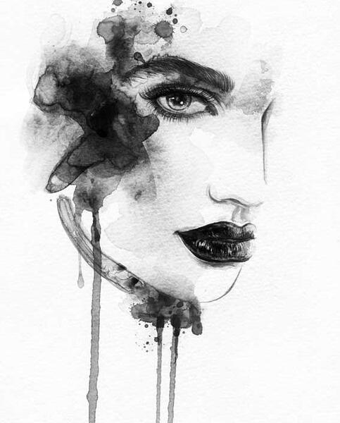 عکس سیاه و سفید نقاشی