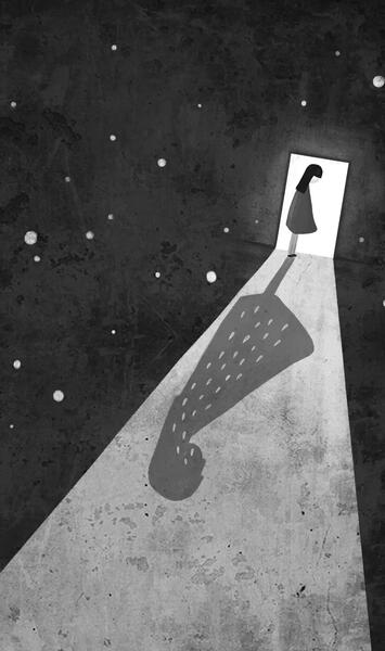 عکس دختر سیاه سفید نقاشی