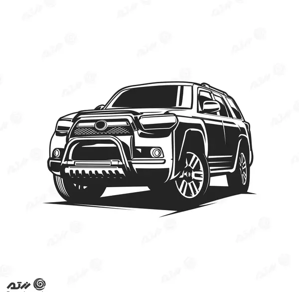 عکس ماشین کلاسیک سیاه سفید