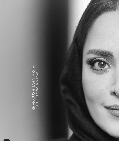 عکس نیم رخ صورت سیاه و سفید