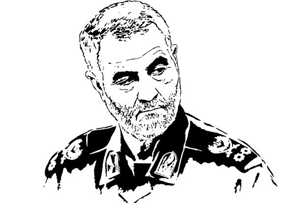 عکس سیاه و سفید از سردار سلیمانی