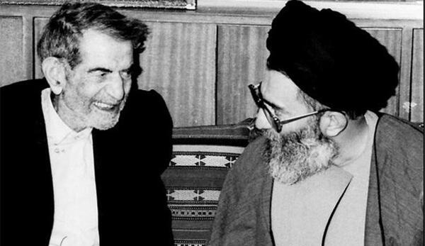 عکس سیاه و سفید امام خامنه ای