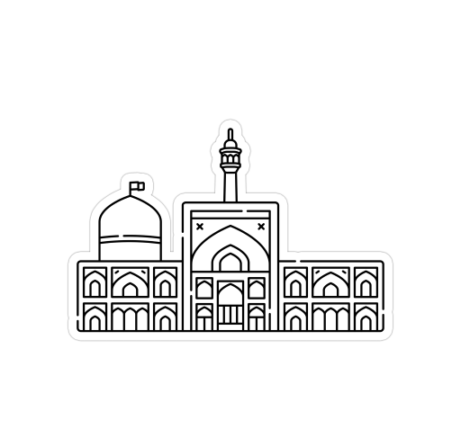 عکس سیاه سفید حرم امام رضا