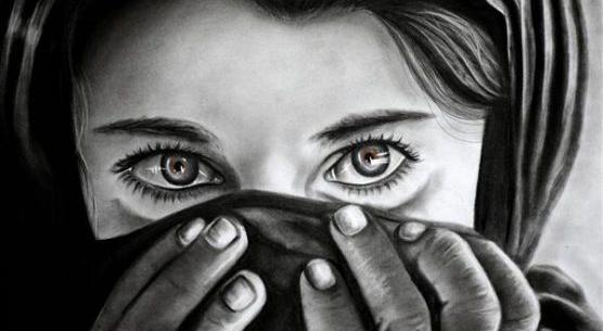 عکس سیاه سفید چشم دختر