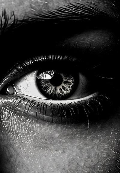 عکس سیاه و سفید از چشم