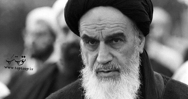 عکس سیاه و سفید امام خمینی و خامنه ای