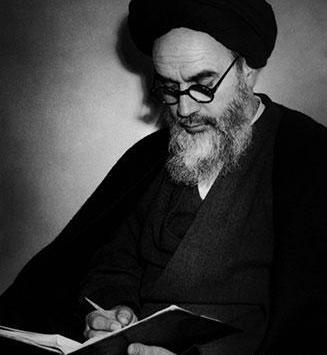 عکس سیاه و سفید امام خمینی و خامنه ای