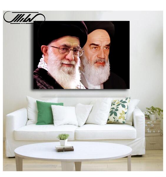 عکس سیاه و سفید امام خمینی و خامنه ای