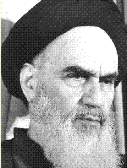 عکس سیاه و سفید امام خمینی و خامنه ای