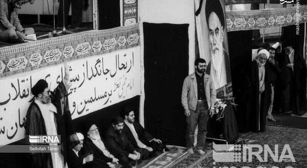 عکس سیاه و سفید امام خمینی و خامنه ای