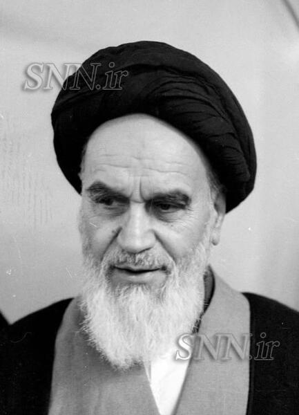 عکس سیاه و سفید امام خمینی و خامنه ای