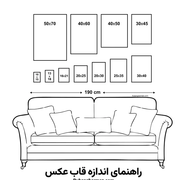 قاب عکس مربعی سفید