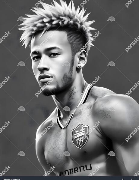 عکس سیاه سفید نیمار