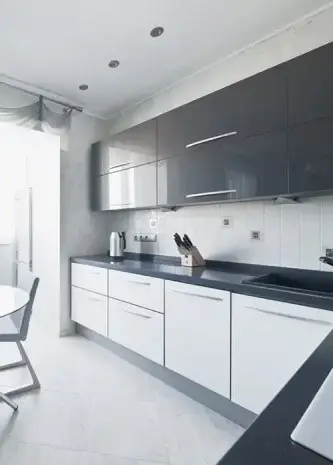 عکس کابینت سفید و طوسی