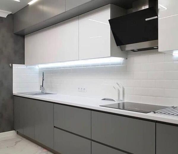 عکس کابینت سفید و طوسی