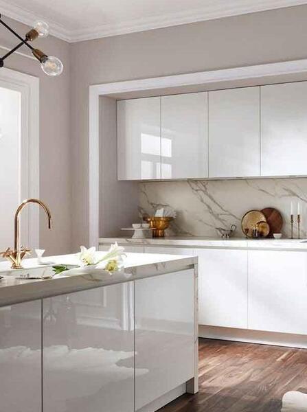عکس کابینت سفید و طوسی