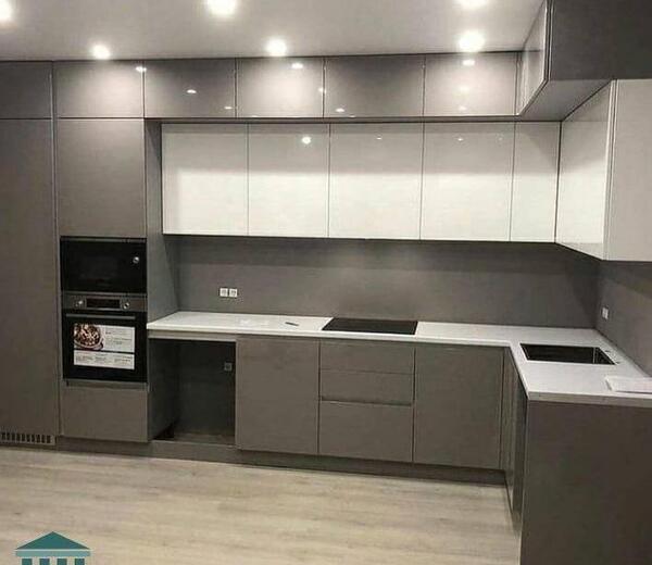عکس کابینت سفید و طوسی