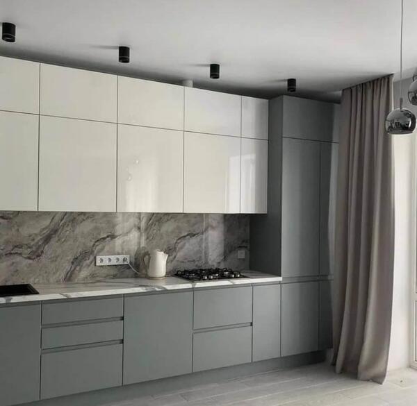 عکس کابینت سفید و طوسی