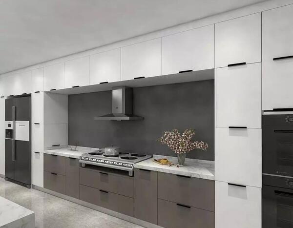عکس کابینت سفید و طوسی