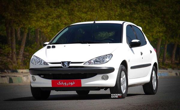عکس 206 تیپ 2 سفید صفر