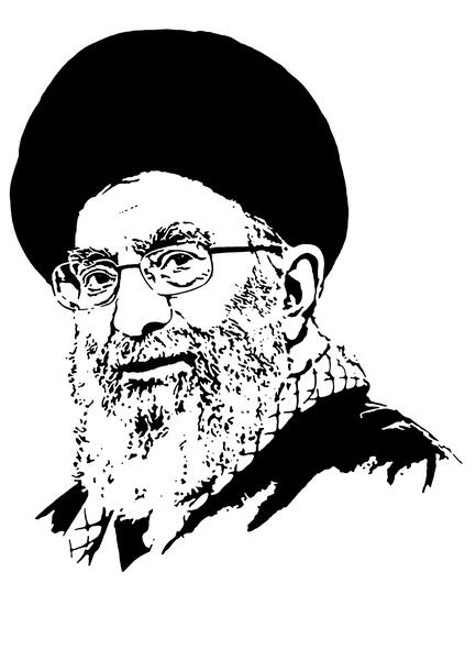 عکس سیاه و سفید رهبری
