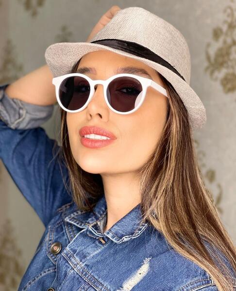 عکس عینک دودی سفید دخترانه